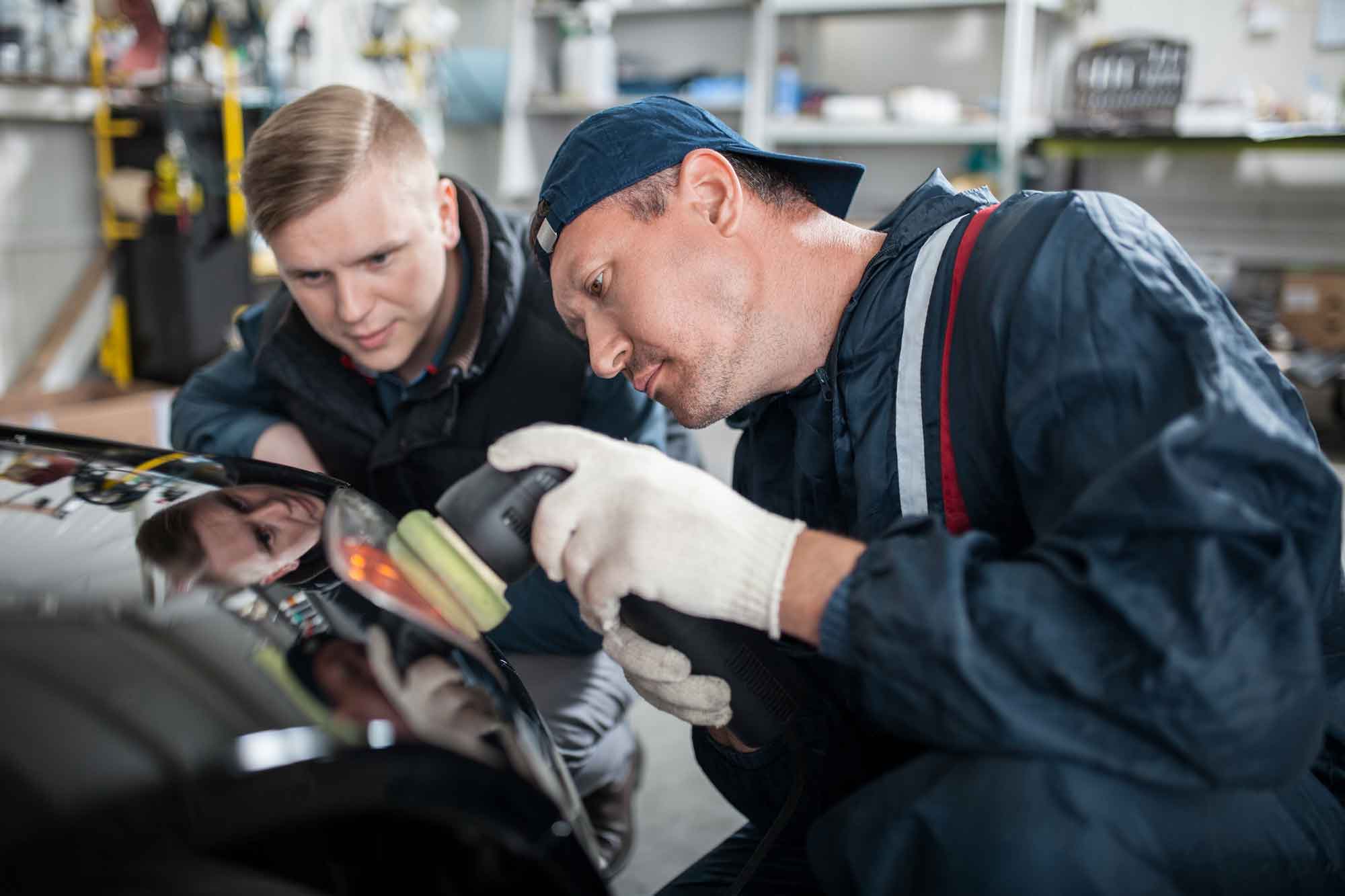 Chilton collision technicians at work